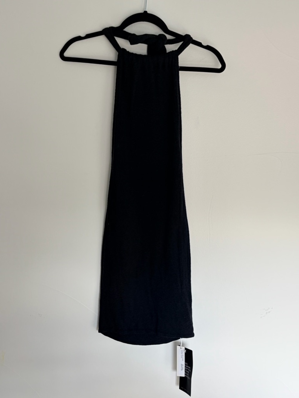 ARE YOU AM I One-Shoulder Black Knit Dress
